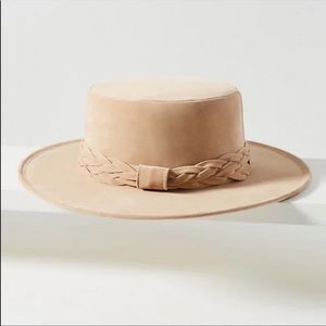 Anthropologie ASN Ashton Trimmed Boater Hat